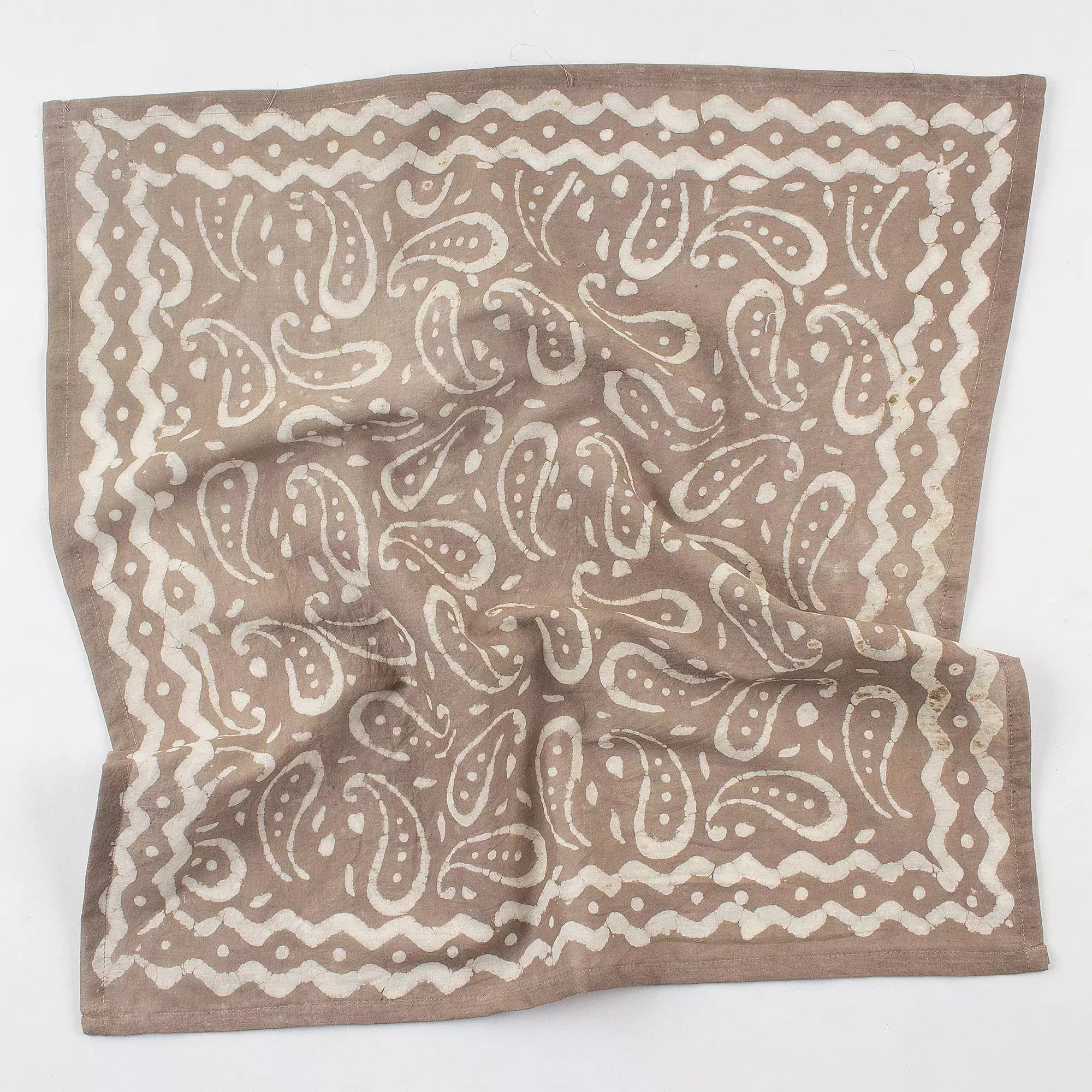 Paisley Hand Block Printed Cotton Head Bandana for Men 597